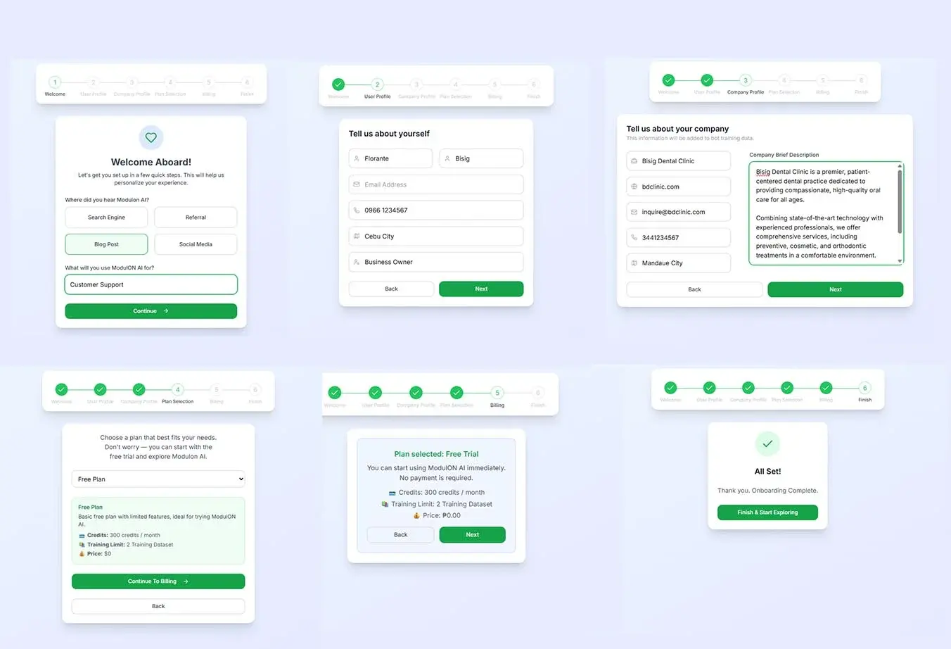 Onboarding Page - Modulon AI ChatBot Onboarding Page - Modulon AI ChatBot